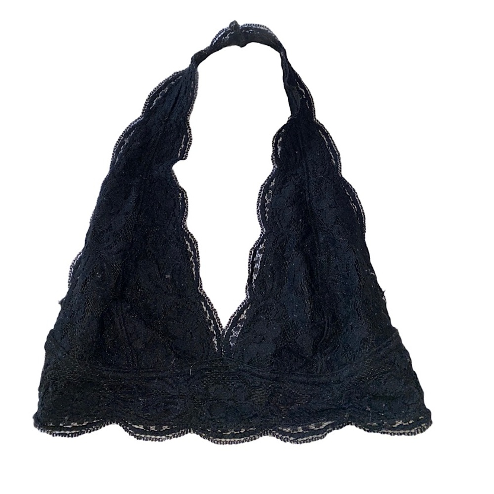 Black Small pins and needles lace bralette Urban